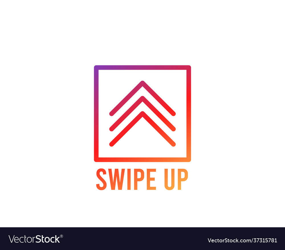 Swipe up buttons set application and social