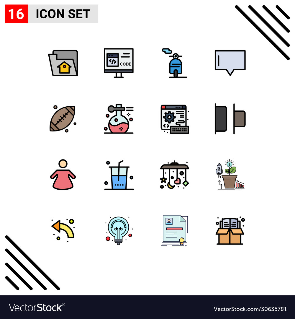 User interface pack 16 basic flat color filled