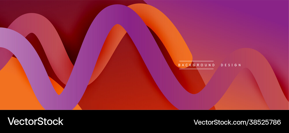 Abstract gradient background with wave line Vector Image