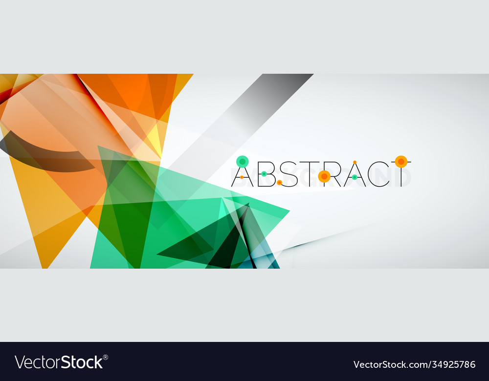 Geometric abstract background color triangle vector image Geometric abstract background color triangle