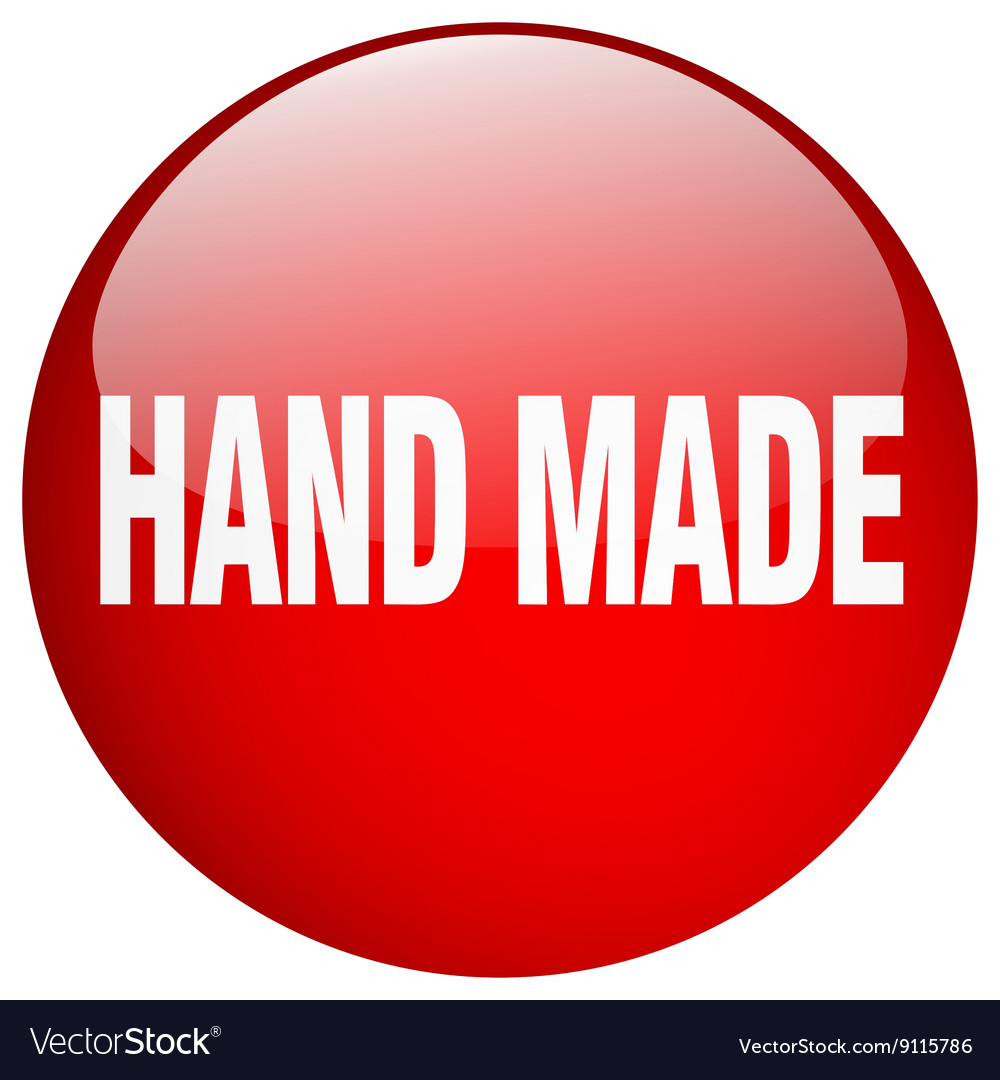 Hand made red round gel isolated push button