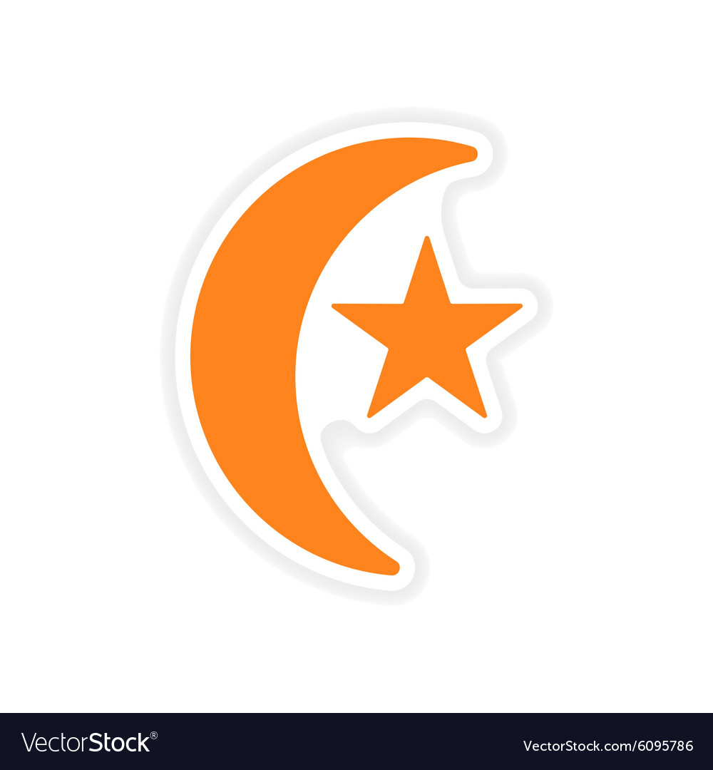 Icon sticker realistic design on paper turkish