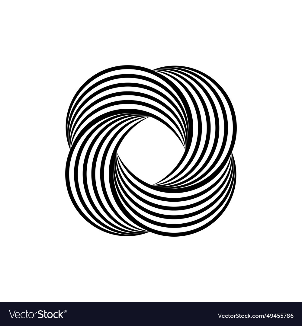 Impossible symbol rounded square linear shape