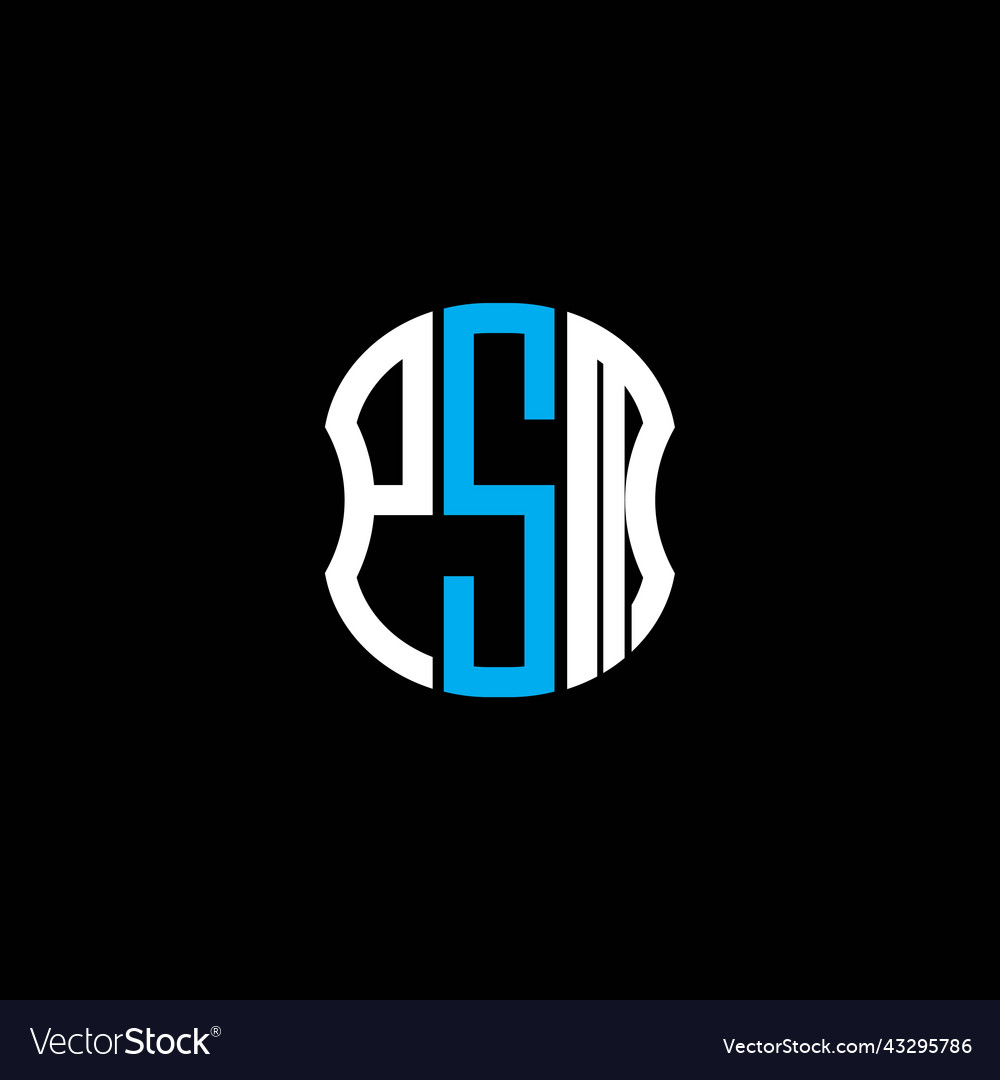 Psm letter logo abstract creative design