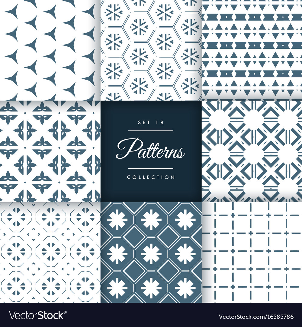 Set of amazing pattern design background
