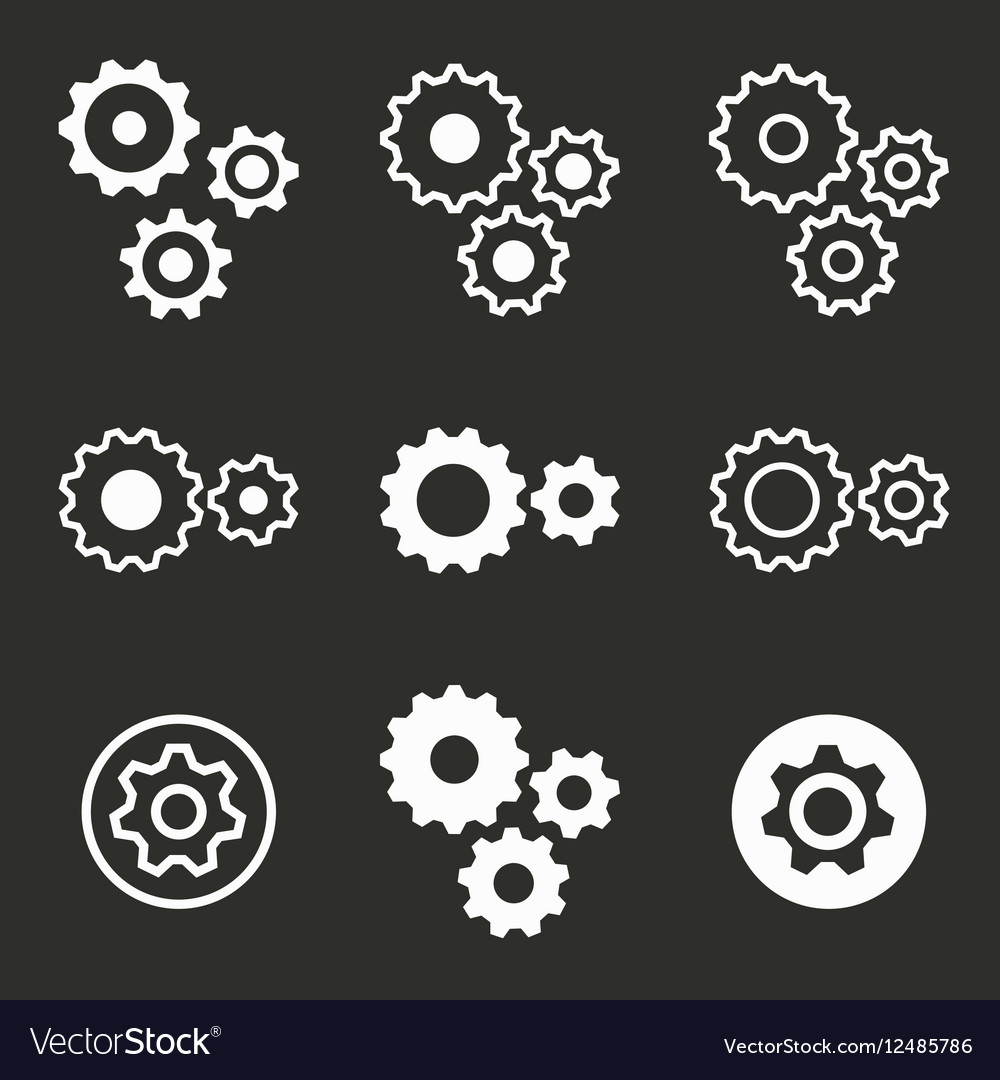 Settings icon set Royalty Free Vector Image - VectorStock