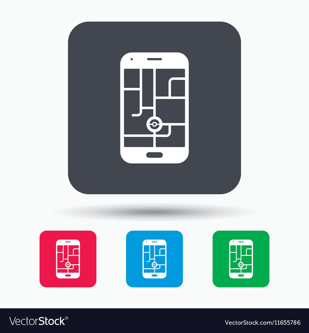 Smartphone device icon go symbol Royalty Free Vector Image