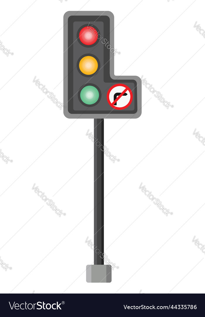 Traffic lights on a white background