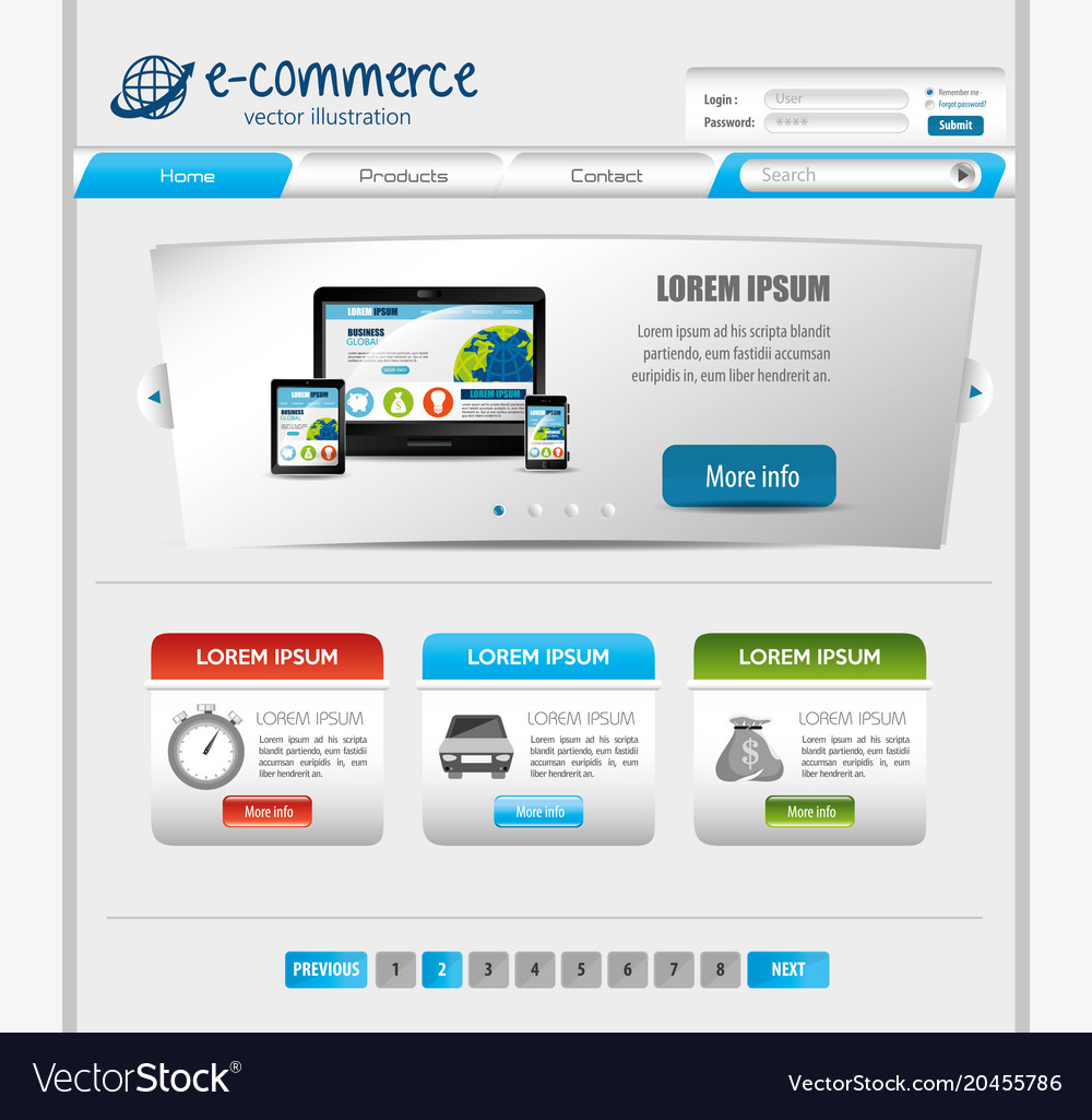 Website design template