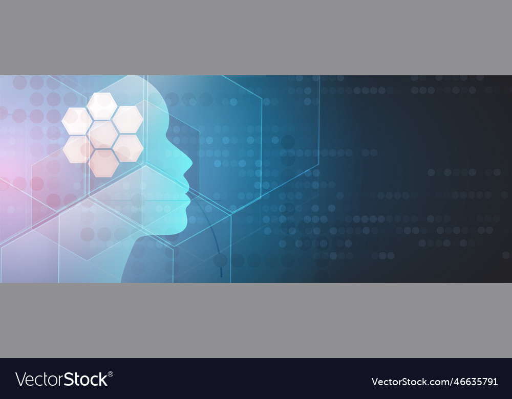 Artificial intelligence technology web background Vector Image Artificial intelligence technology web background