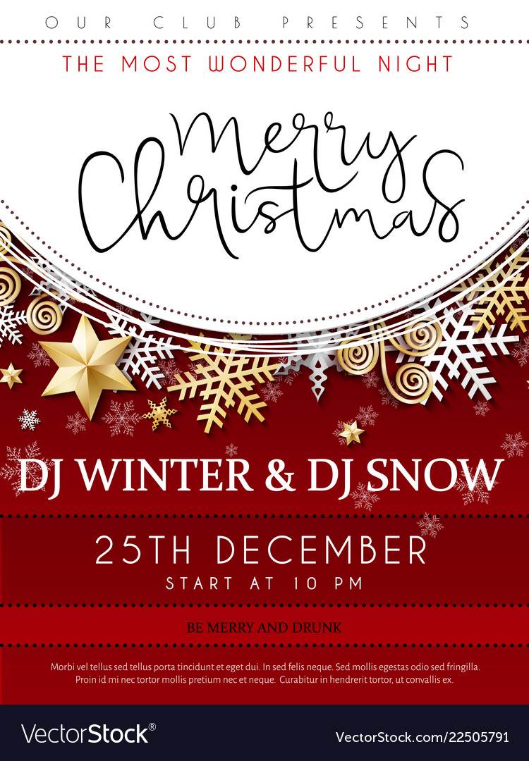Christmas Party Poster Template