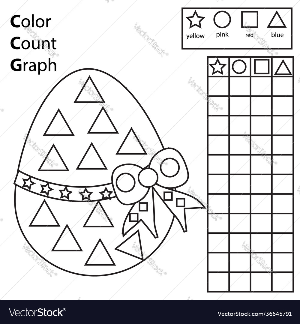 Color count and graph educational children game Vector Image