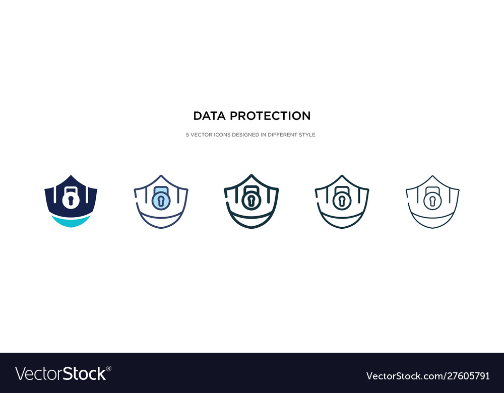 Data protection icon in different style two