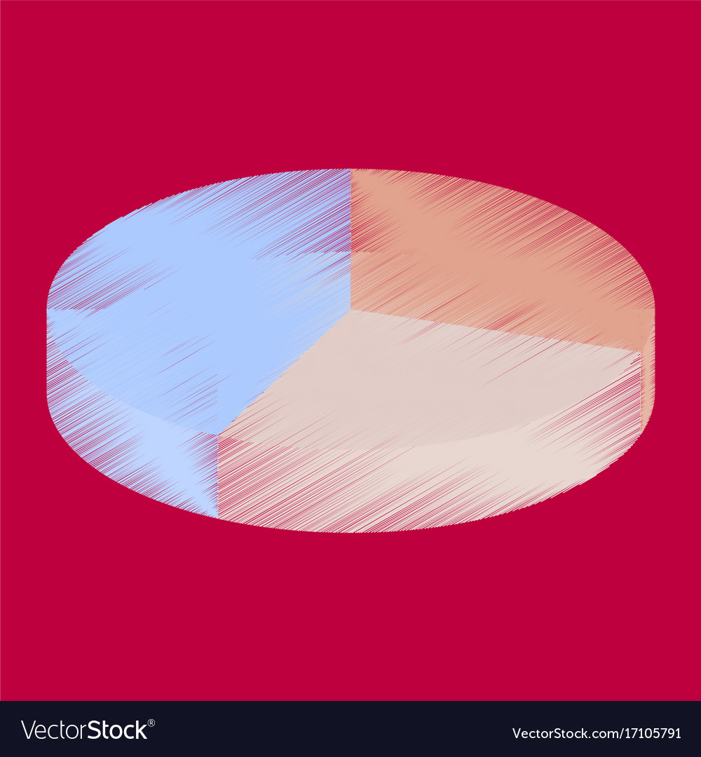 Flat shading style icon pie chart