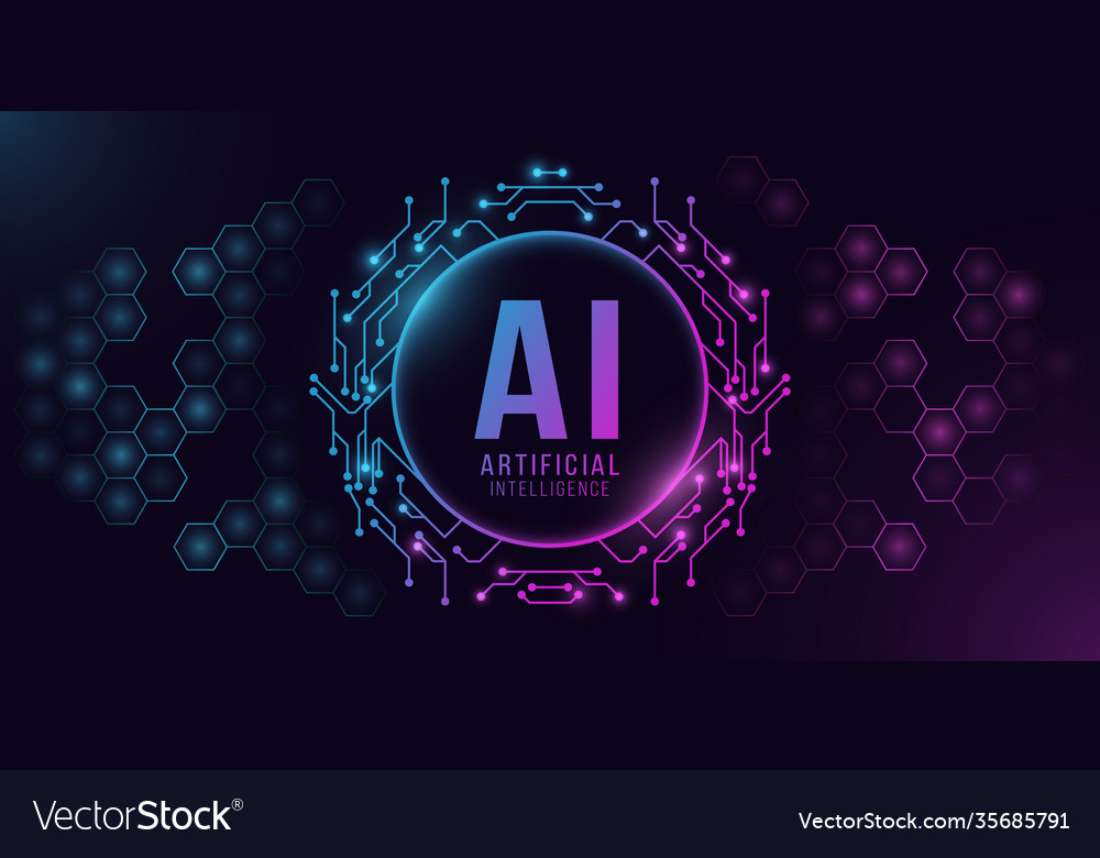 Futuristic circle banner with computer circuit