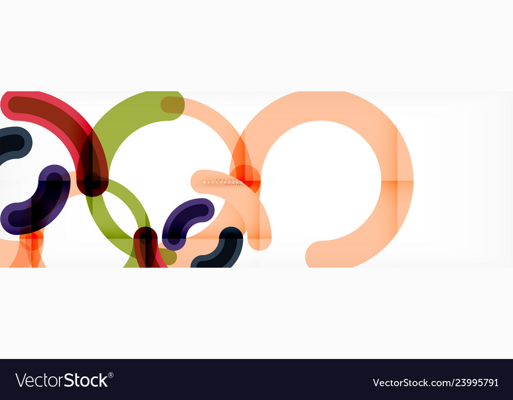 Linear design circle background vector image Linear design circle background
