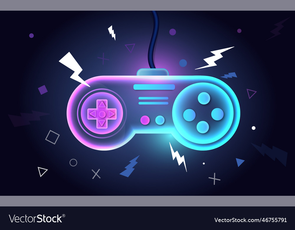 Retro games website concept banner design Vector Image