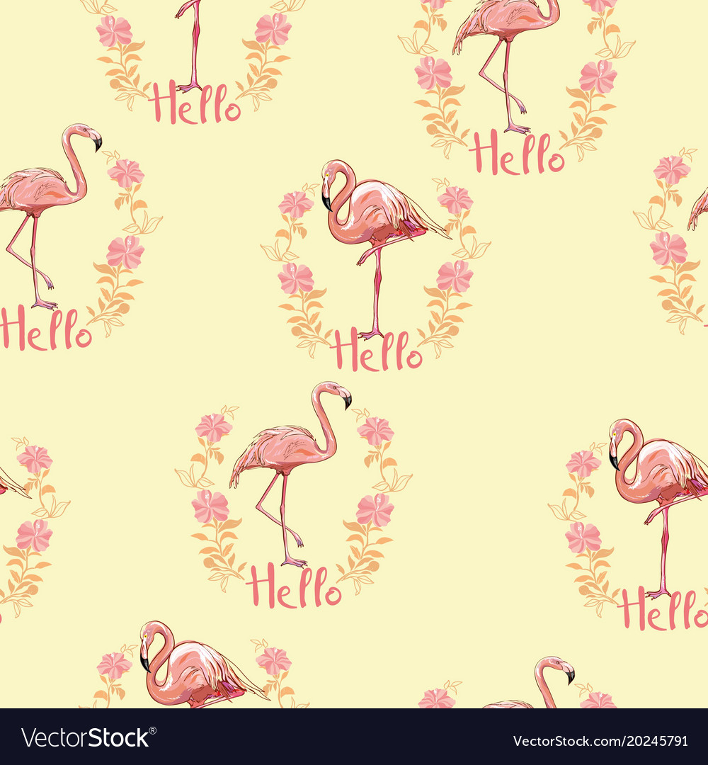 Seamless flamingo pattern