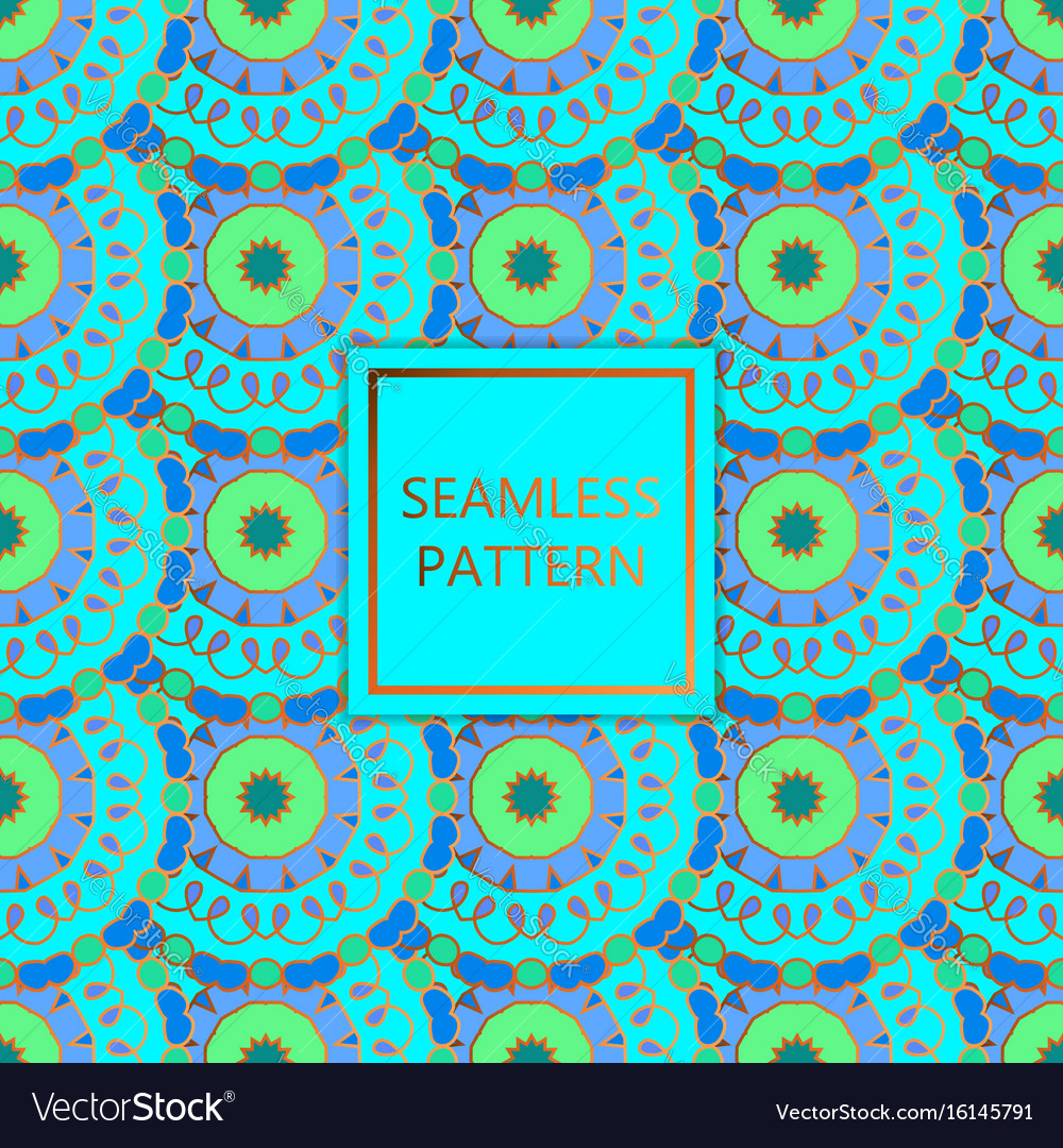Seamless pattern design mandala round elements