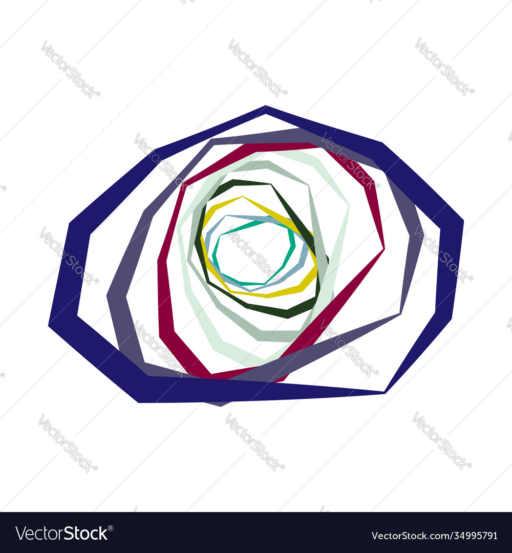 Spiral swirl twirl element set abstract
