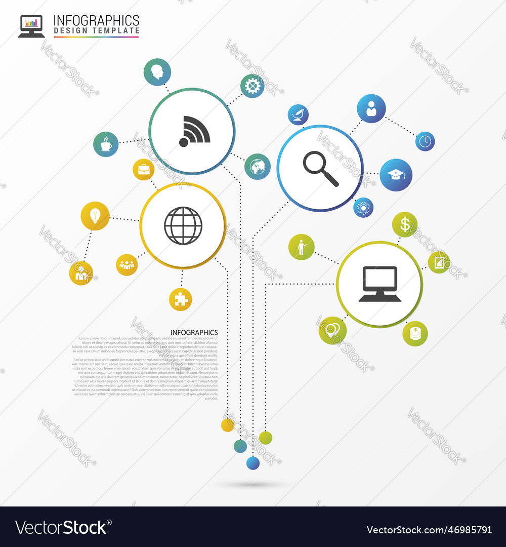 Technology connection concept abstract tree Vector Image Technology connection concept abstract tree