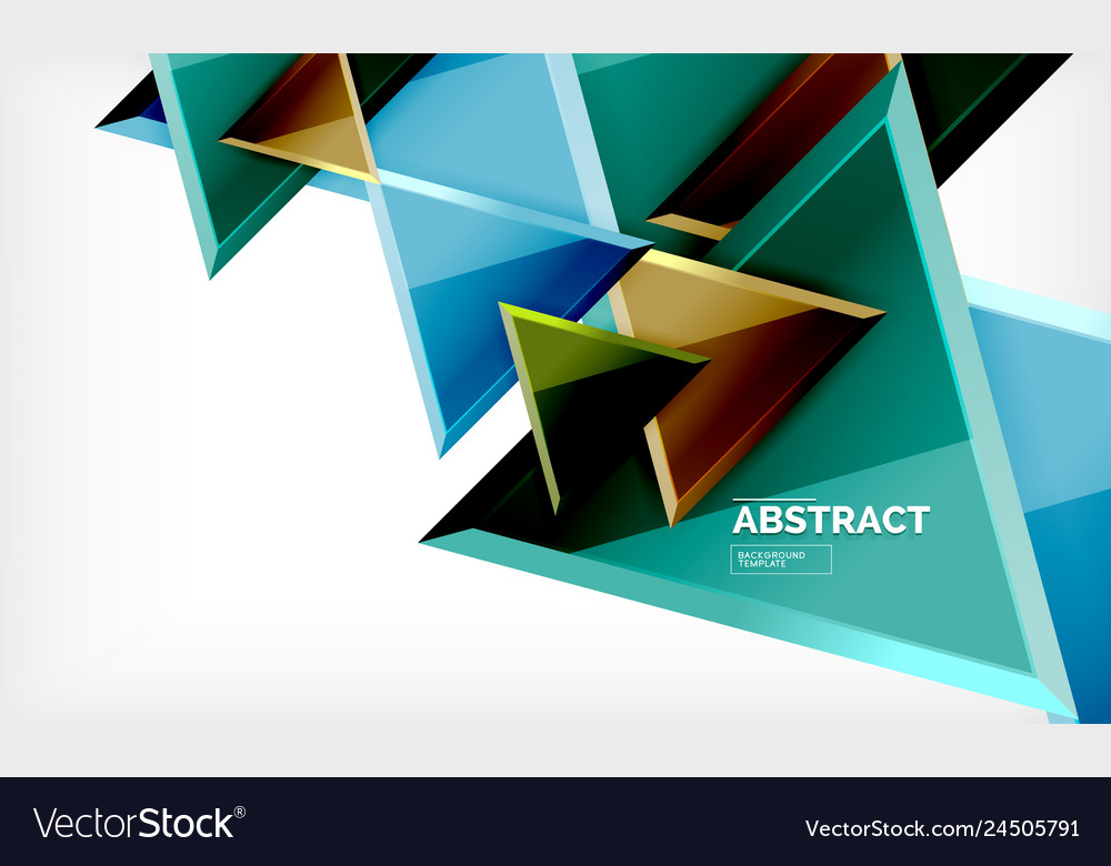 Triangular low poly background design vector image Triangular low poly background design