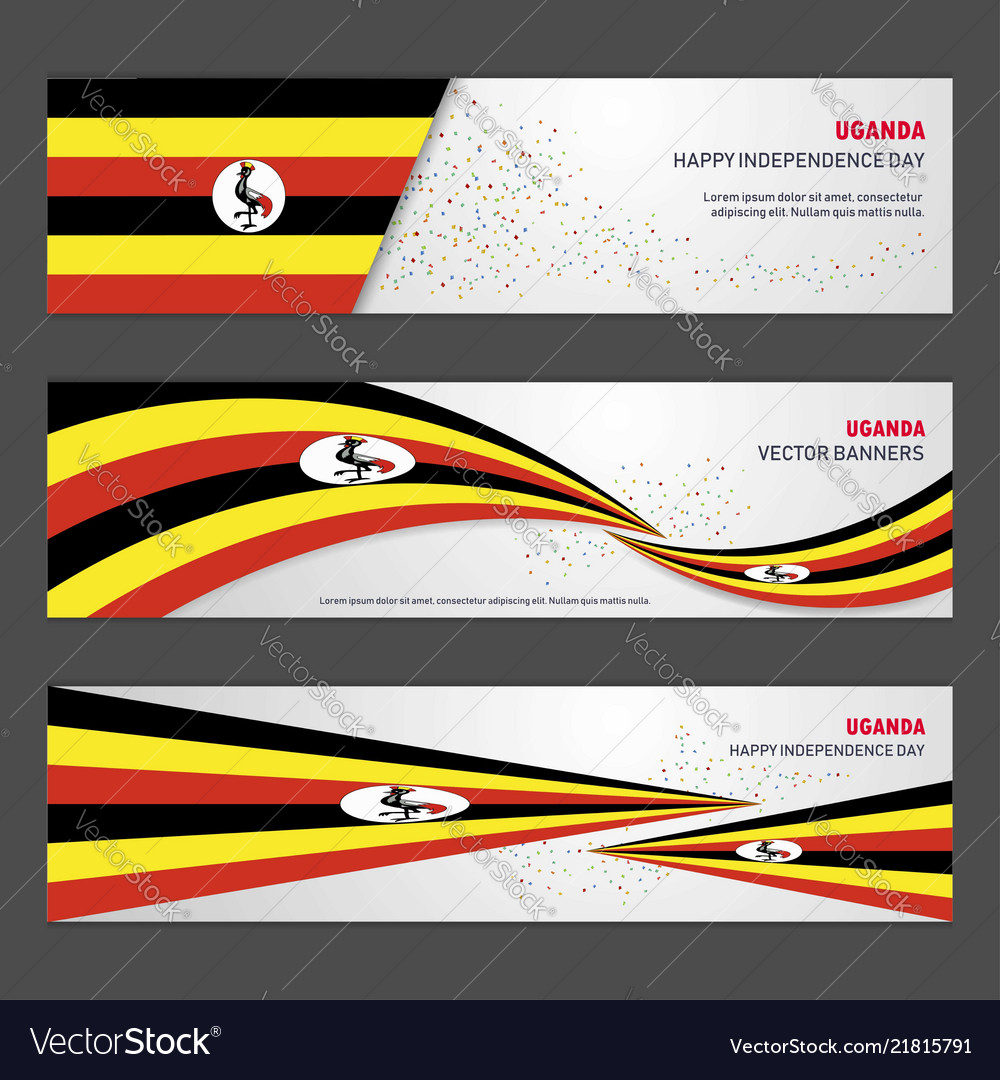 Uganda Independence Day Abstract Background Vector Image