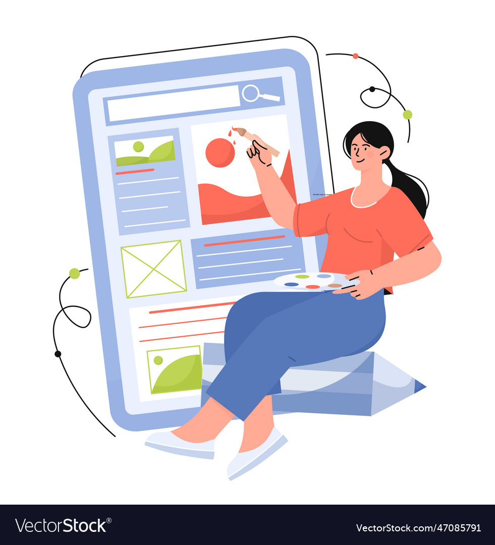 Ui and ux design vector image Ui and ux design