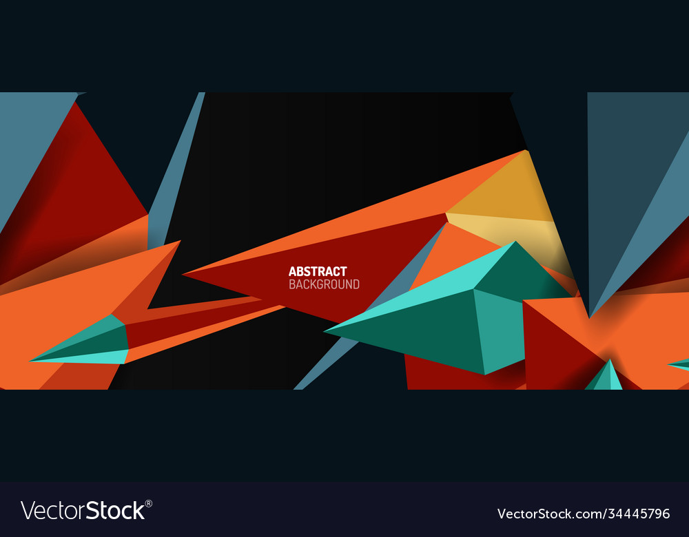 3d low poly abstract shape background vector image 3d low poly abstract shape background