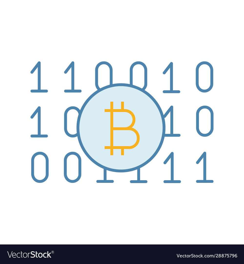 Binary code color icon