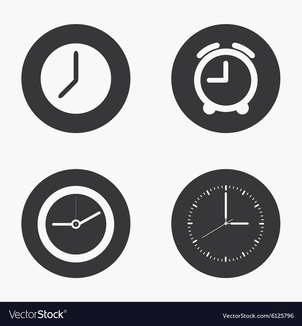 Clock Icon Set - Time Display
