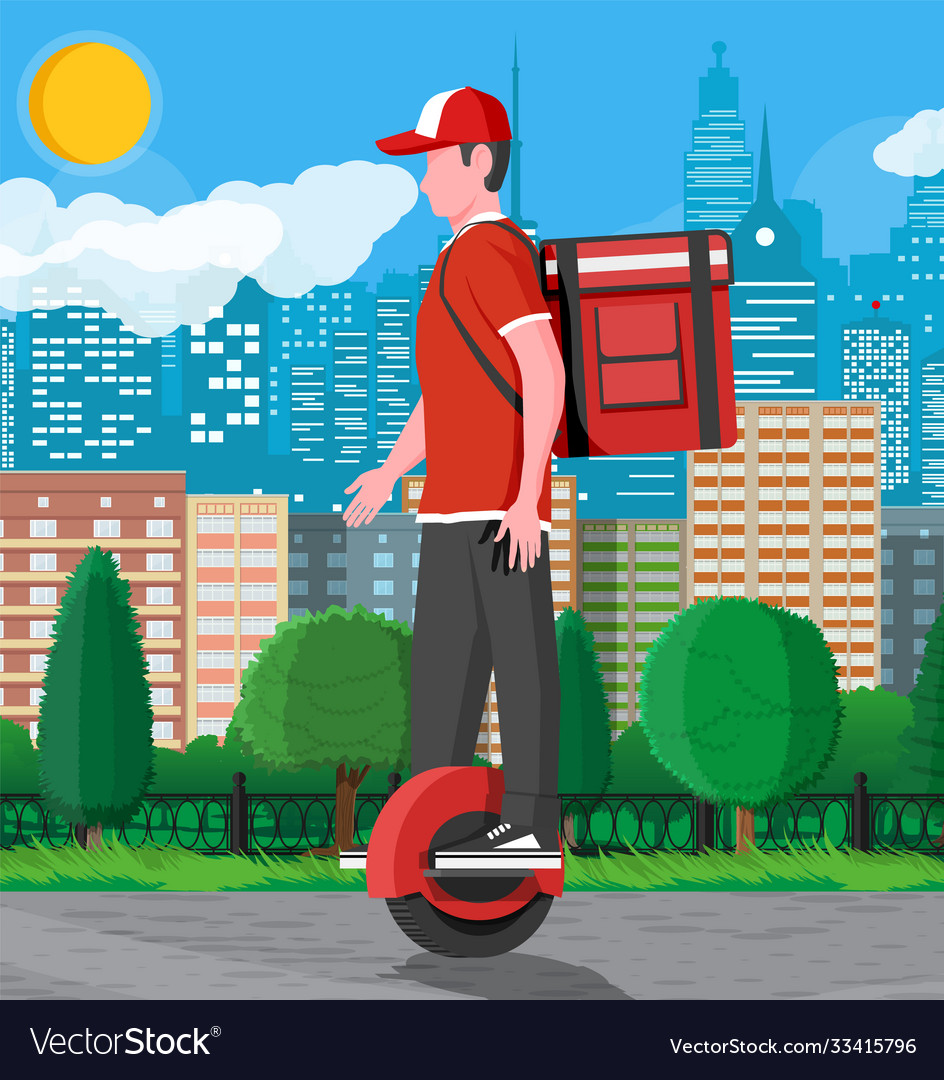 Lieferung Rider auf Monowheel