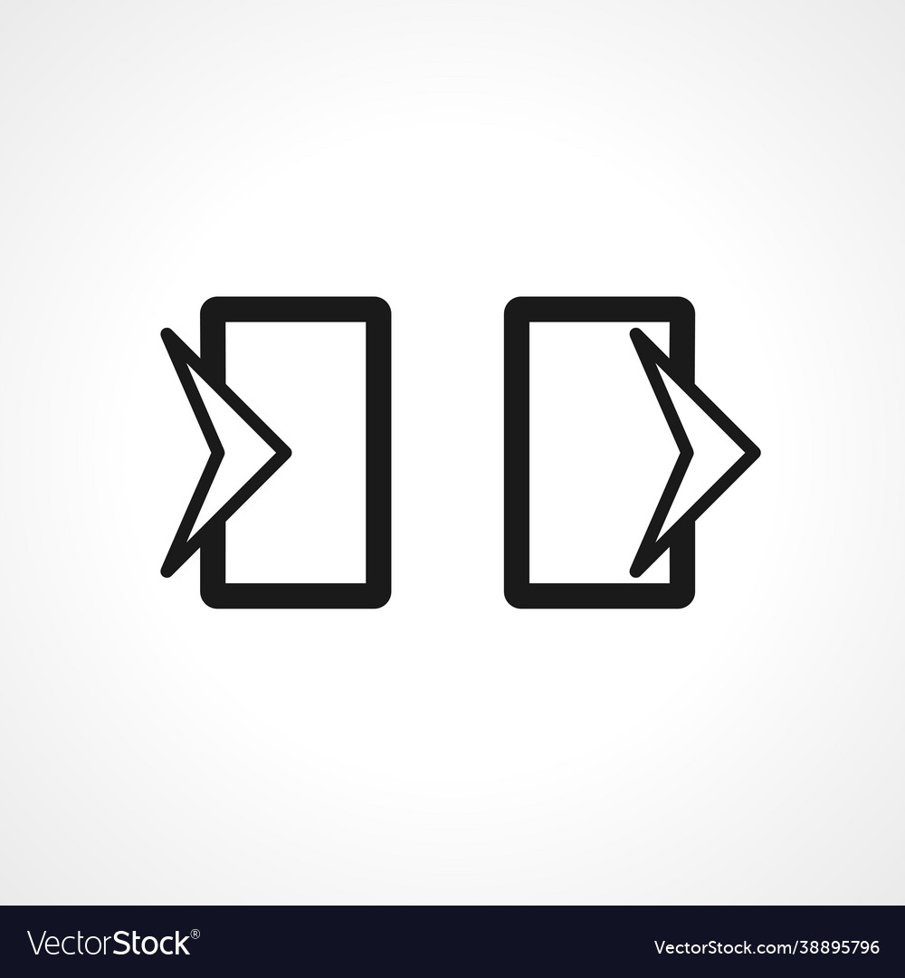 Enter simple isolated web icon