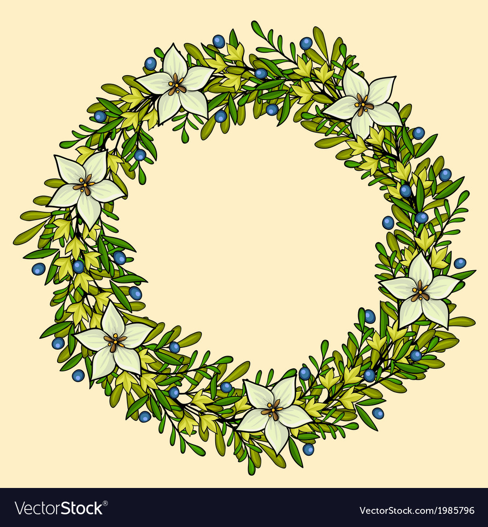 floral wreath frame with
