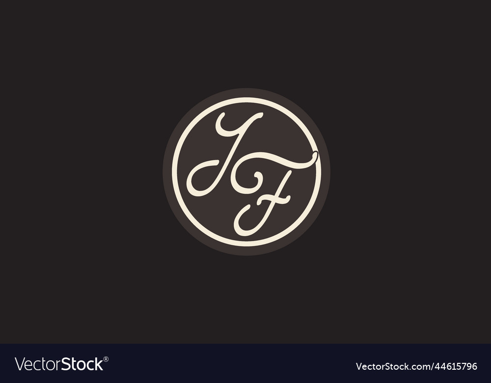Initial letter if monogram logo with simple