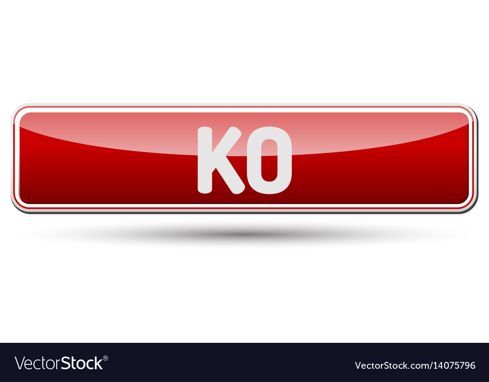 Ko - abstract beautiful button with text
