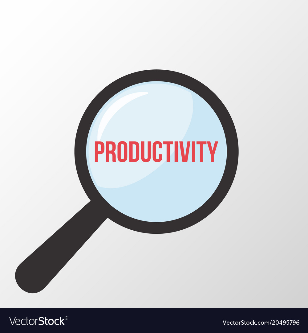 productivity-word-magnifying-glass-royalty-free-vector-image