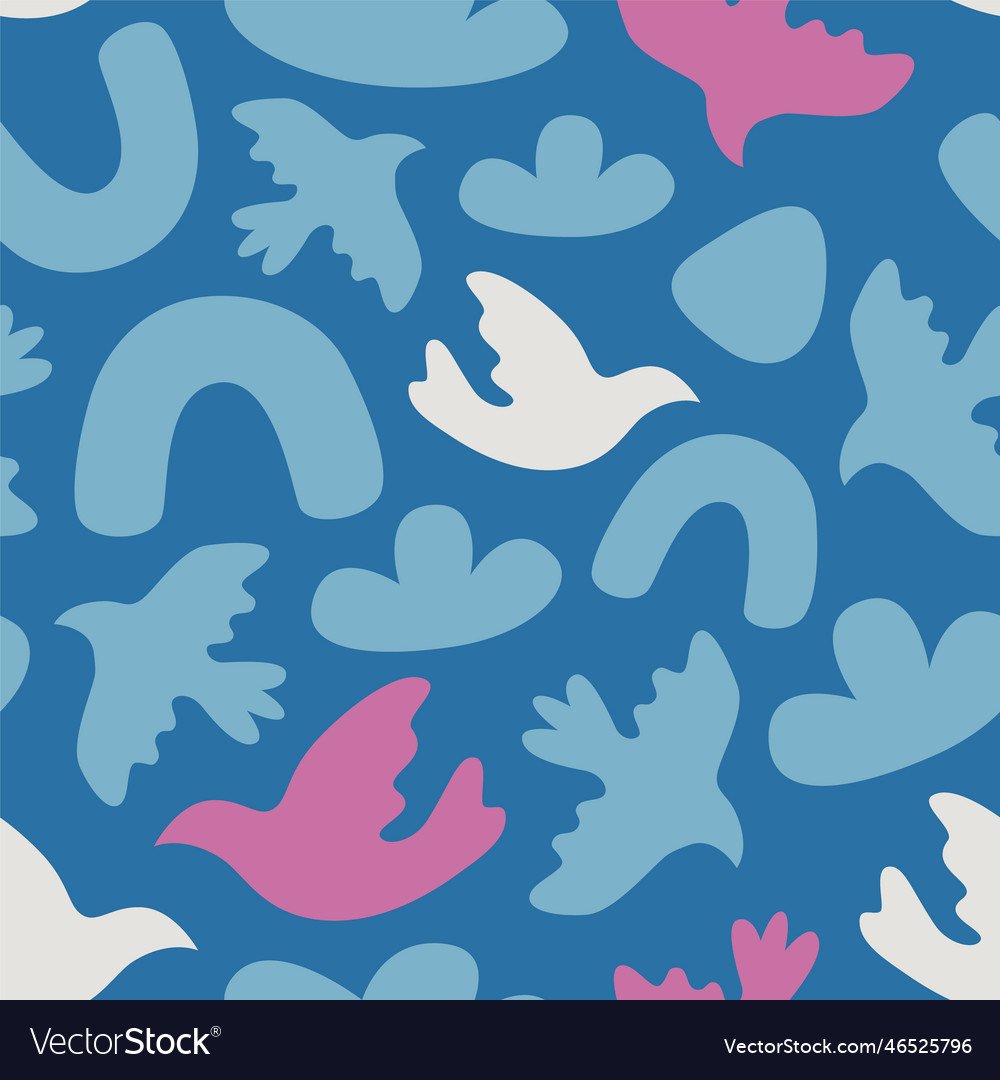 Seamless pattern with abstract shapes vector image Seamless pattern with abstract shapes