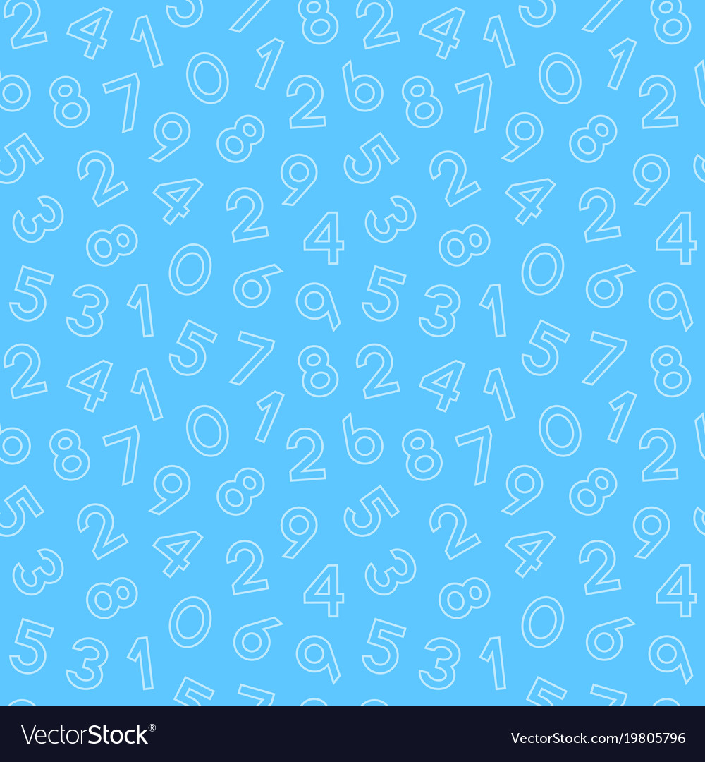 Seamless pattern with numbers