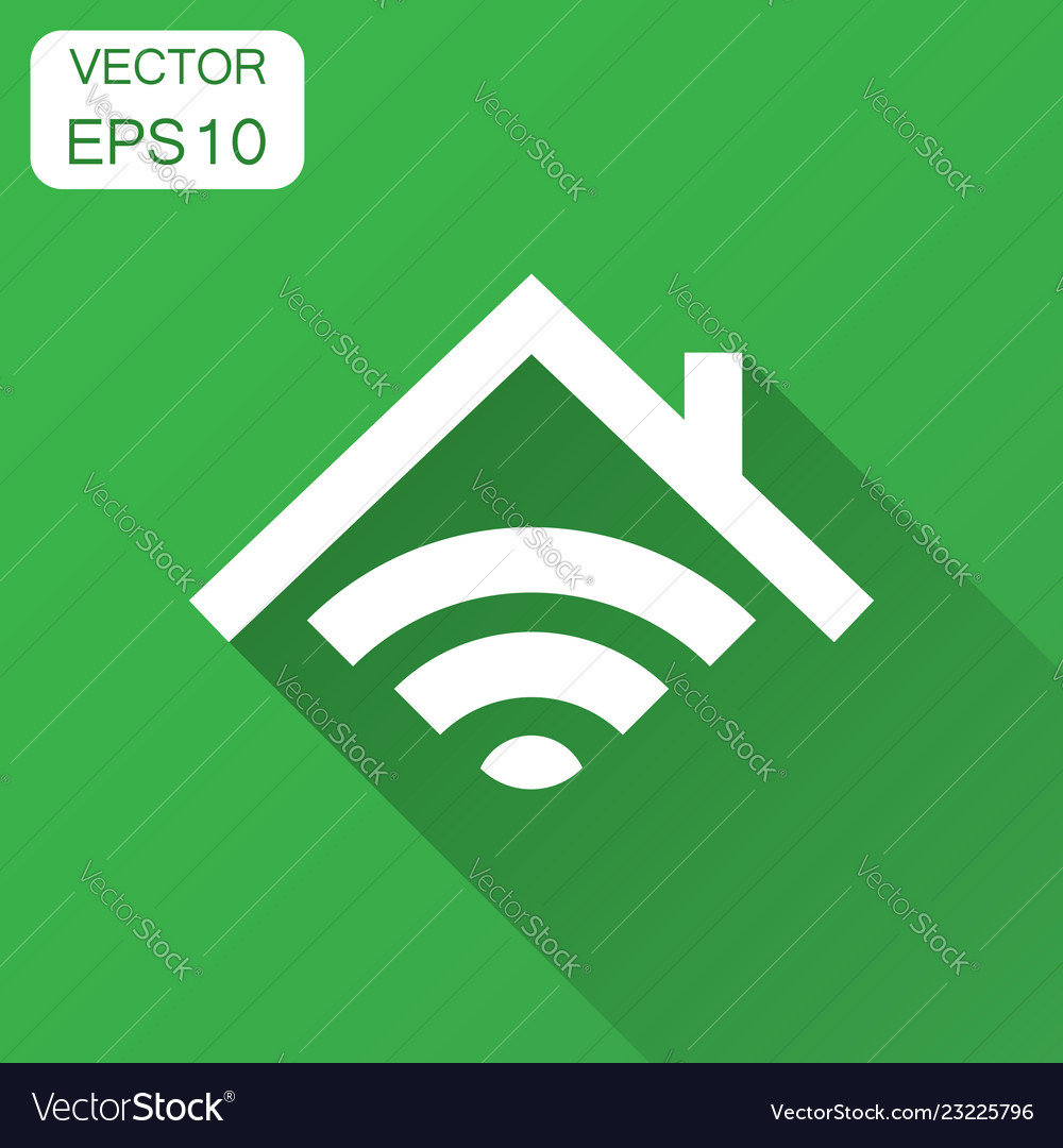 Smart home icon in flat style house control