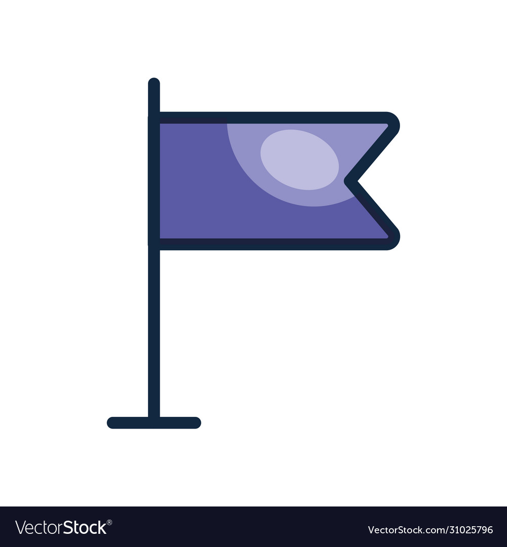 User interface concept flag icon line color