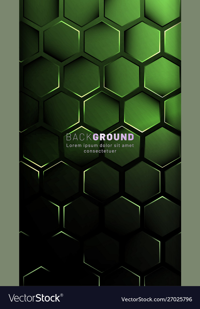 Vertical hexagon background gradient color light vector image Vertical hexagon background gradient color light
