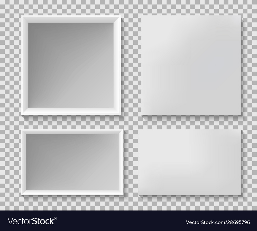 White open empty box isolated on transparent vector image White open empty box isolated on transparent