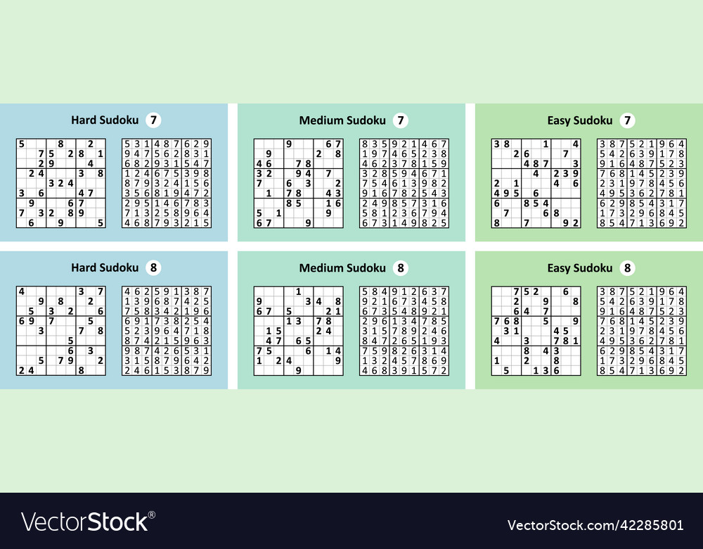 Collection sudoku game with answers different