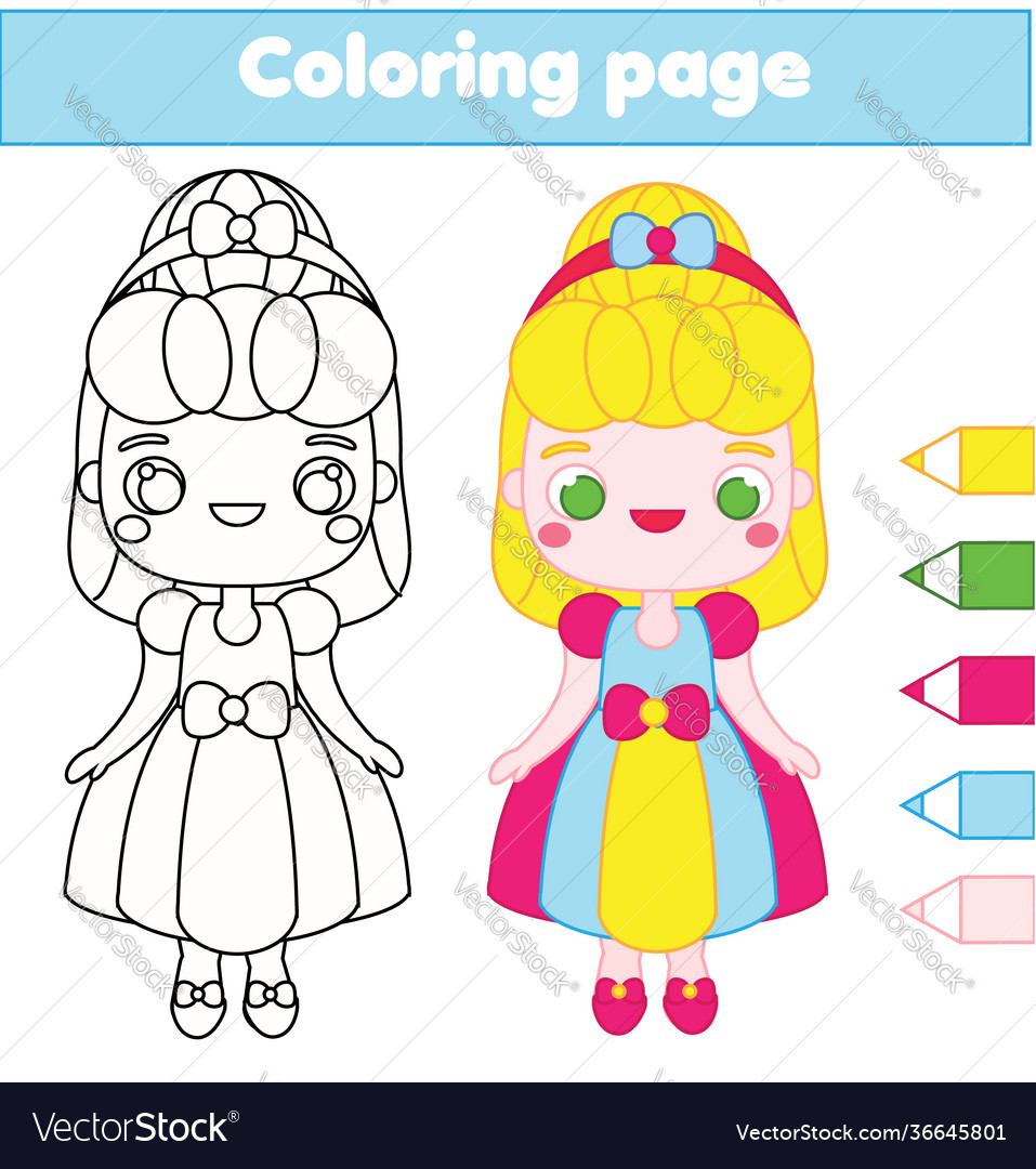 Princesses coloring pages to print for kids DDC123 - a crowdfunding project  in Italy by Disegni da Colorare 123