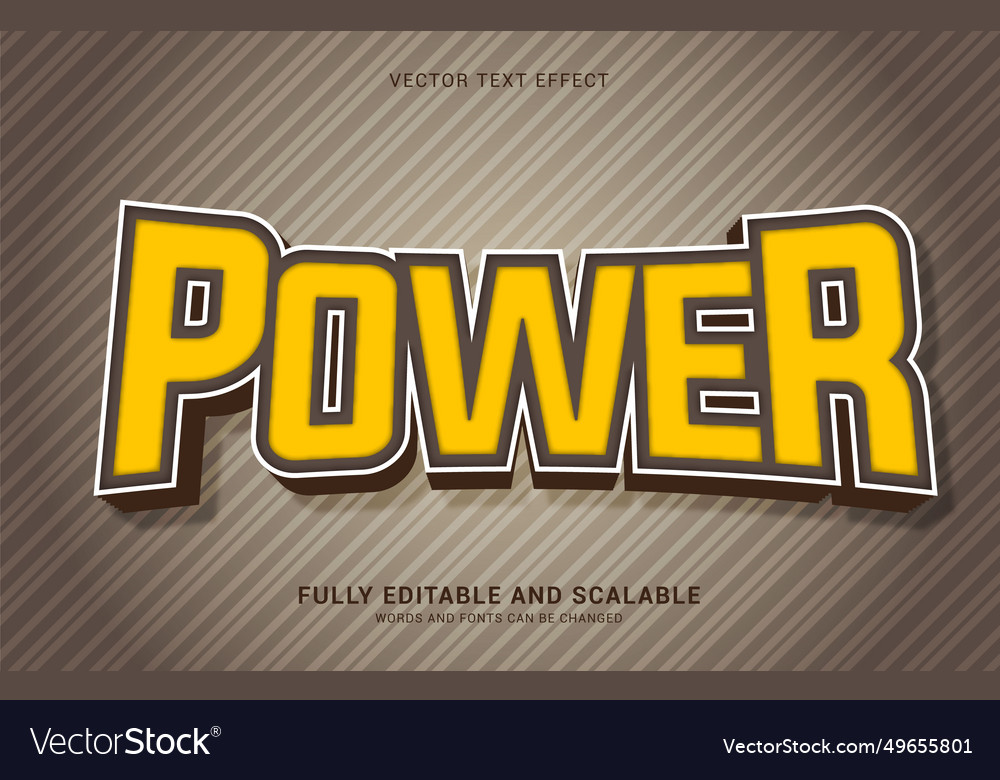 Editable text effect power style