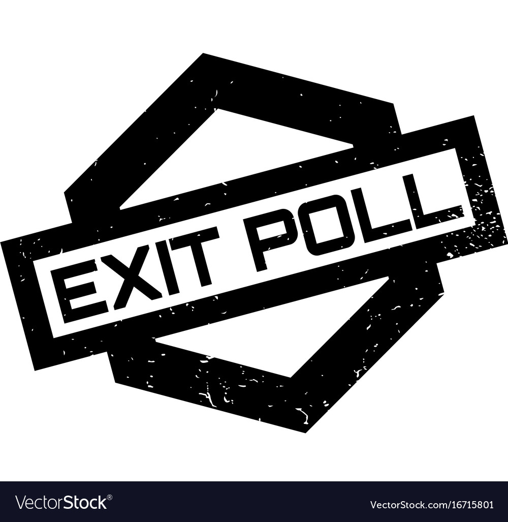Exit poll rubber stamp Royalty Free Vector Image