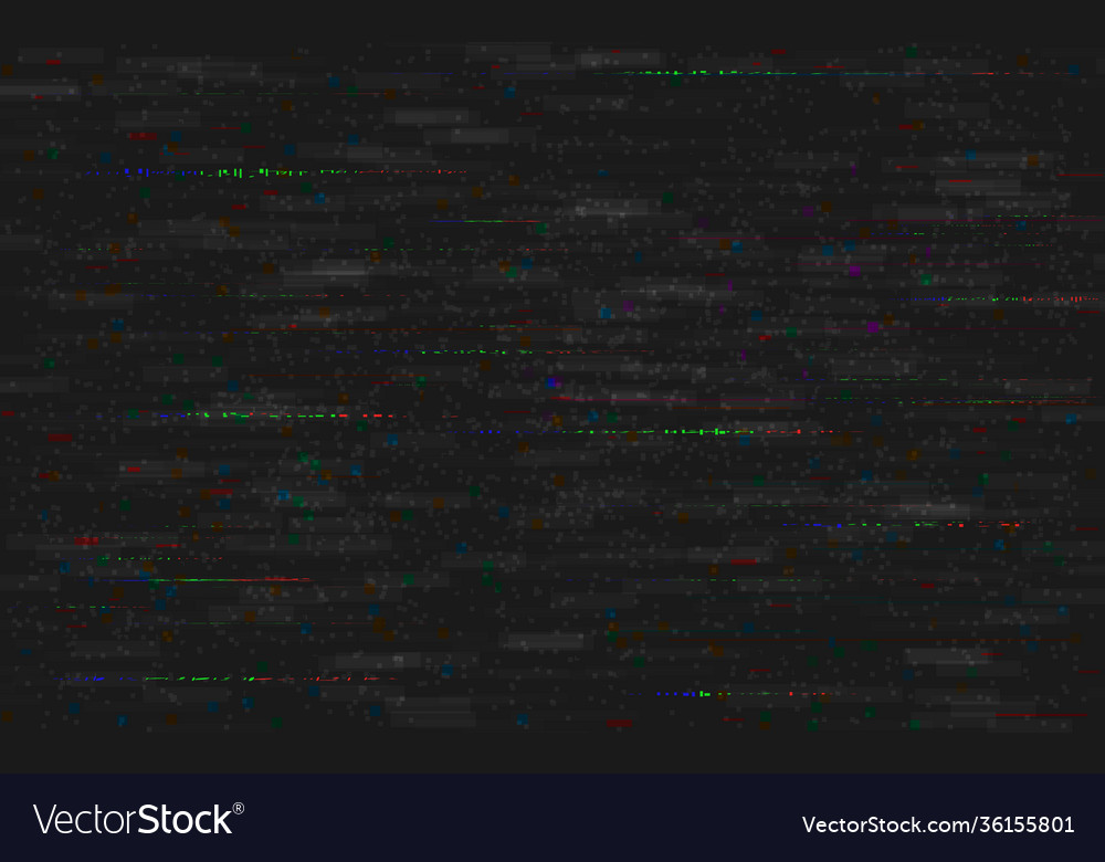 Glitch vhs background analog video distortions Vector Image