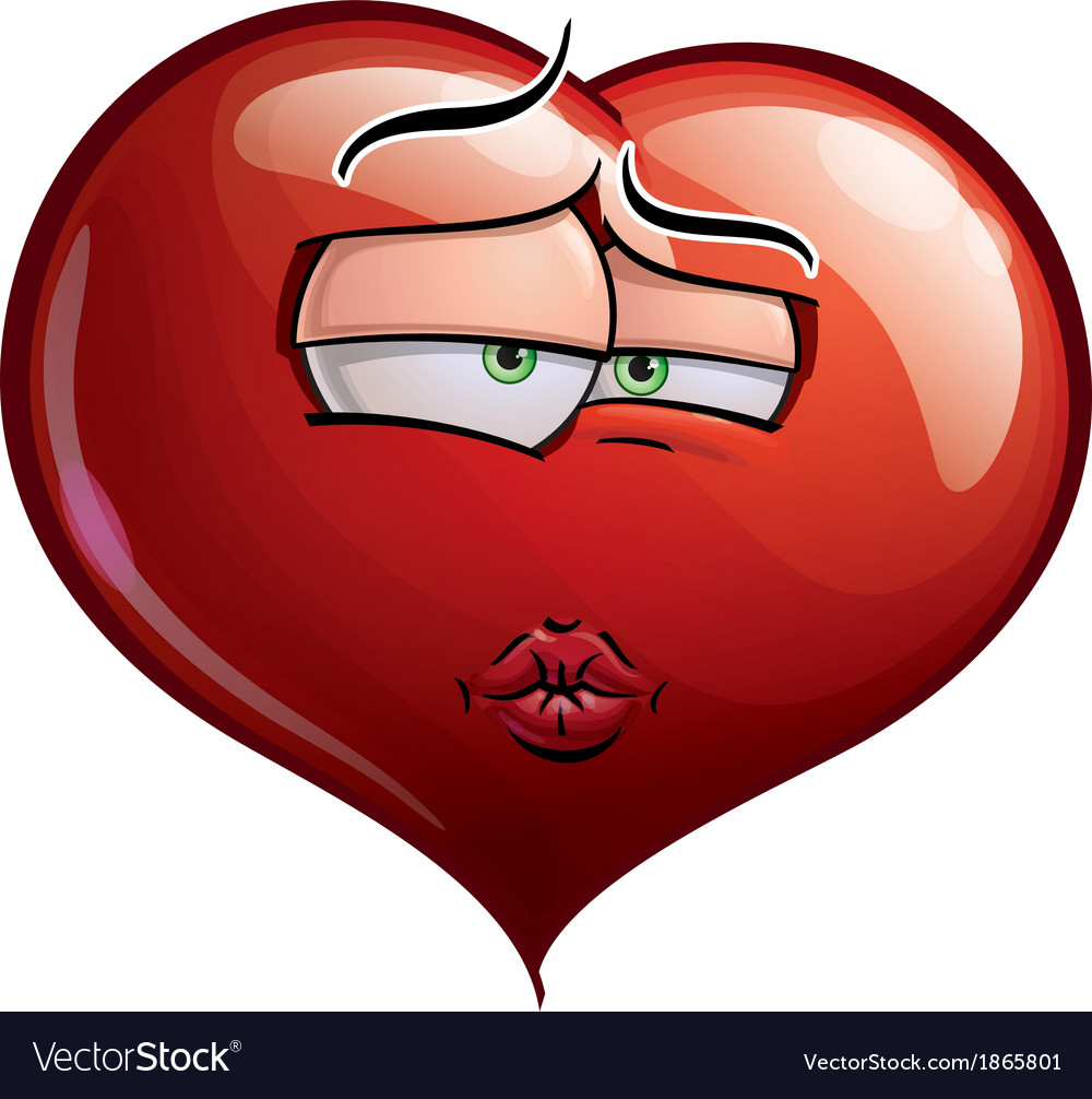 Heart Faces Smooch Royalty Free Vector Image - VectorStock