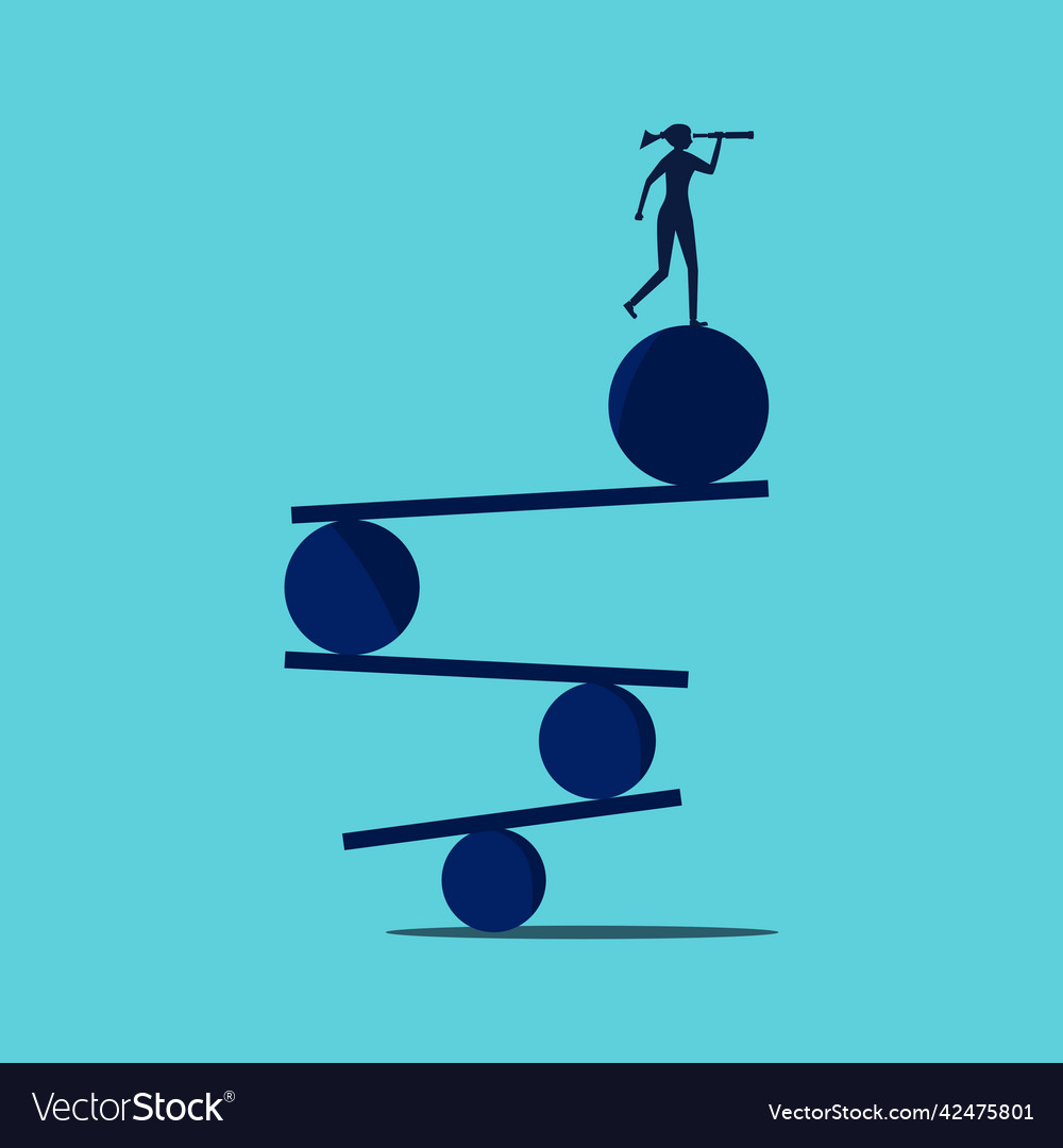 Look for opportunities based on risks silhouette Vector Image